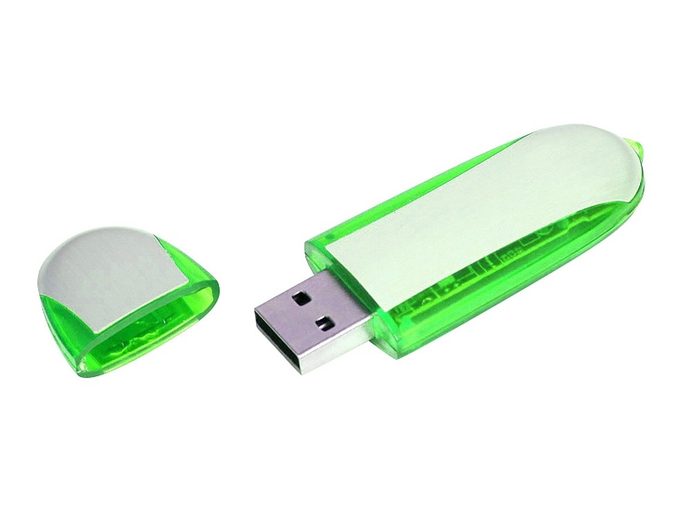 USB 2.0- флешка промо на 32 Гб овальной формы - 2
