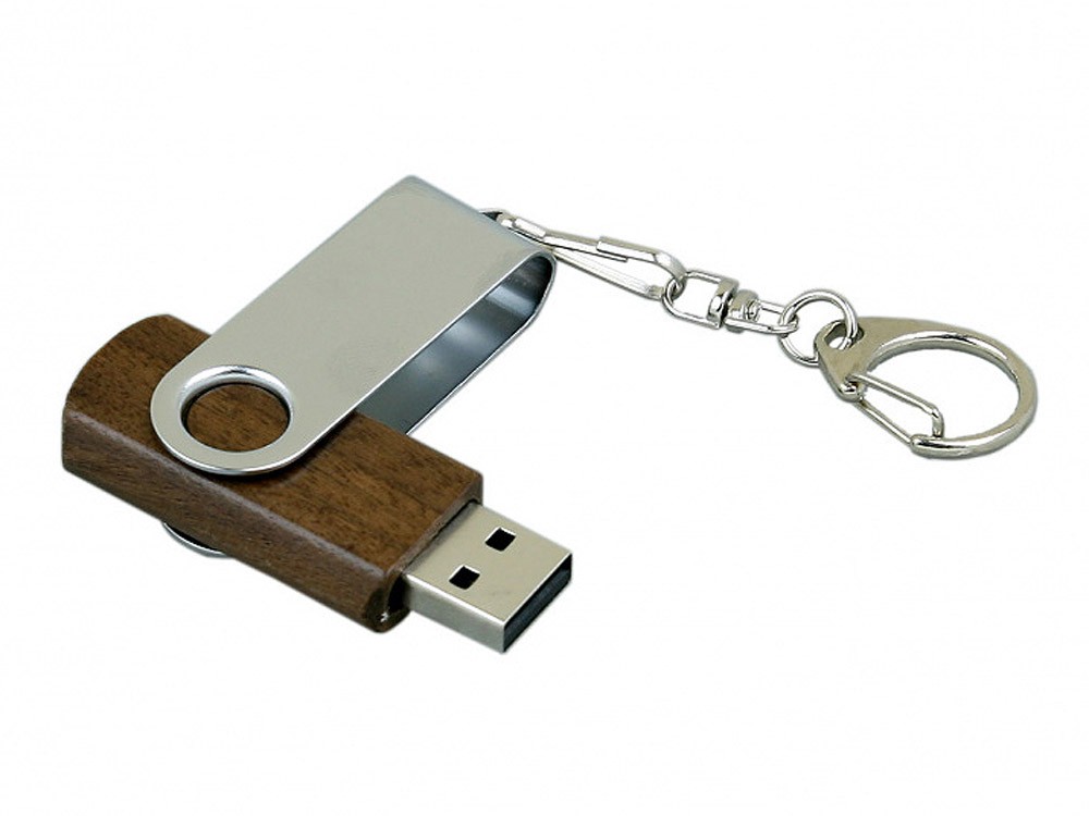 USB 2.0- флешка промо на 64 Гб с поворотным механизмом - 3