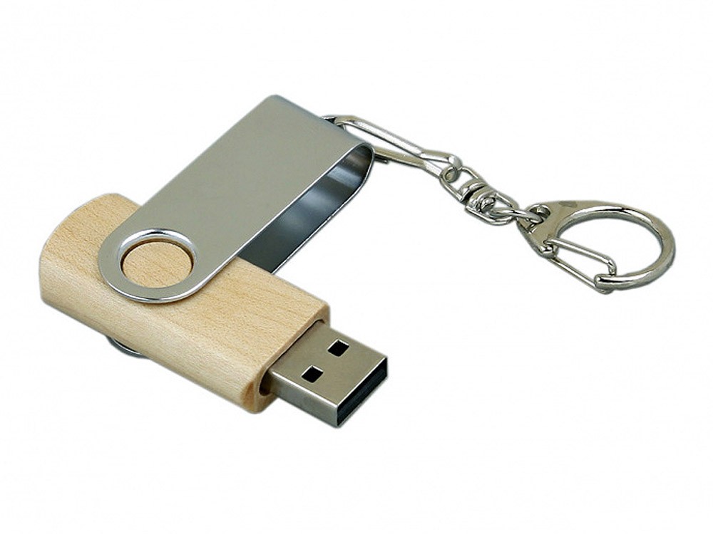 USB 2.0- флешка промо на 64 Гб с поворотным механизмом - 3