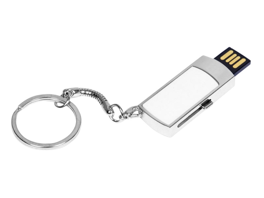 USB 2.0- флешка на 32 Гб с выдвижным механизмом и мини чипом - 2