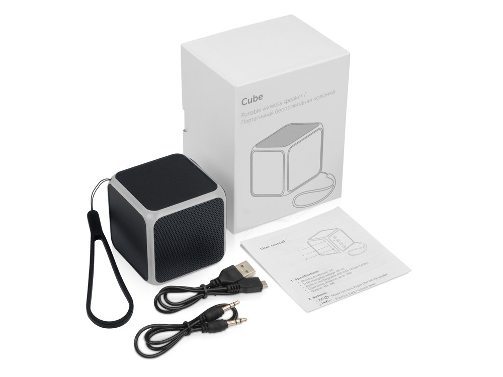 Портативная колонка Cube с подсветкой - 9