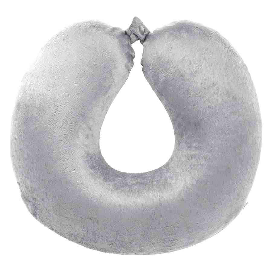 Подушка дорожная  "SOFT"; memory foam, микрофибра,серый - 2