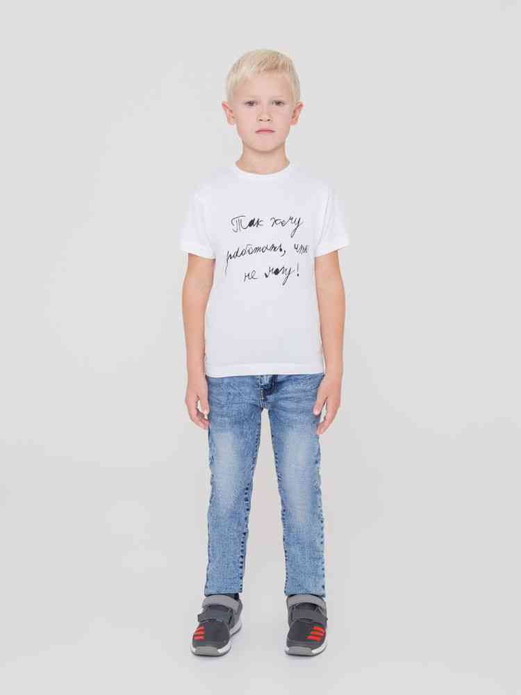 Футболка детская «Так хочу работать», белая - 6