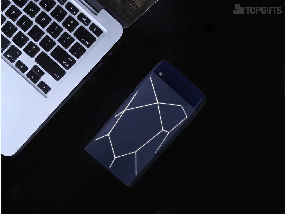 Внешний беспроводной аккумулятор Geo Wireless с подсветкой лого, 5000 mAh - 6