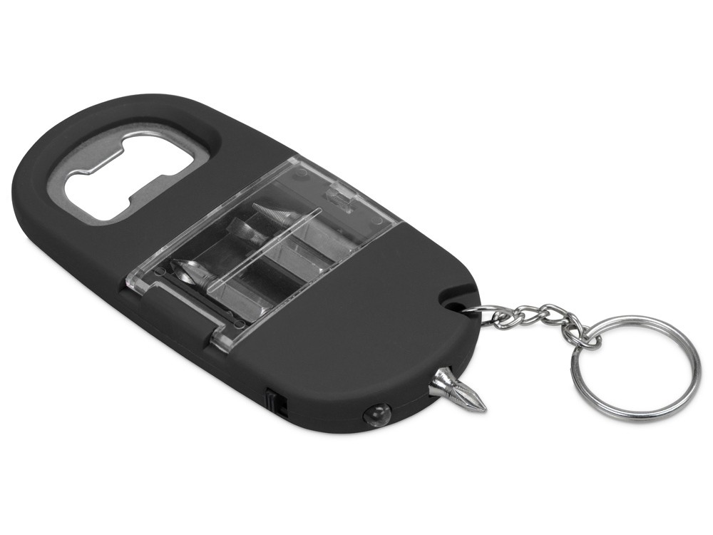 Брелок-открывалка с отвертками и фонариком Uni софт-тач - 3