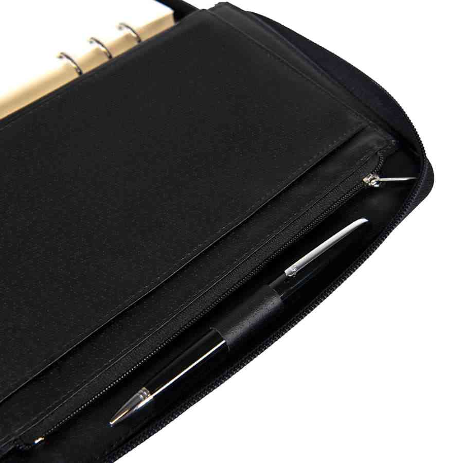 Ежедневник недатированный Chief, A5, на молнии, черный, кремовый блок, подарочная коробка - 4