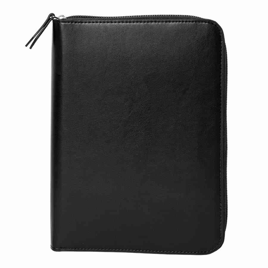 Ежедневник недатированный Chief, A5, на молнии, черный, кремовый блок, подарочная коробка - 2