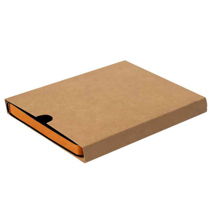 Ежедневник недатированный Stellar, А5, черный, кремовый блок  в линейку, с оранжевым обрезом - 11