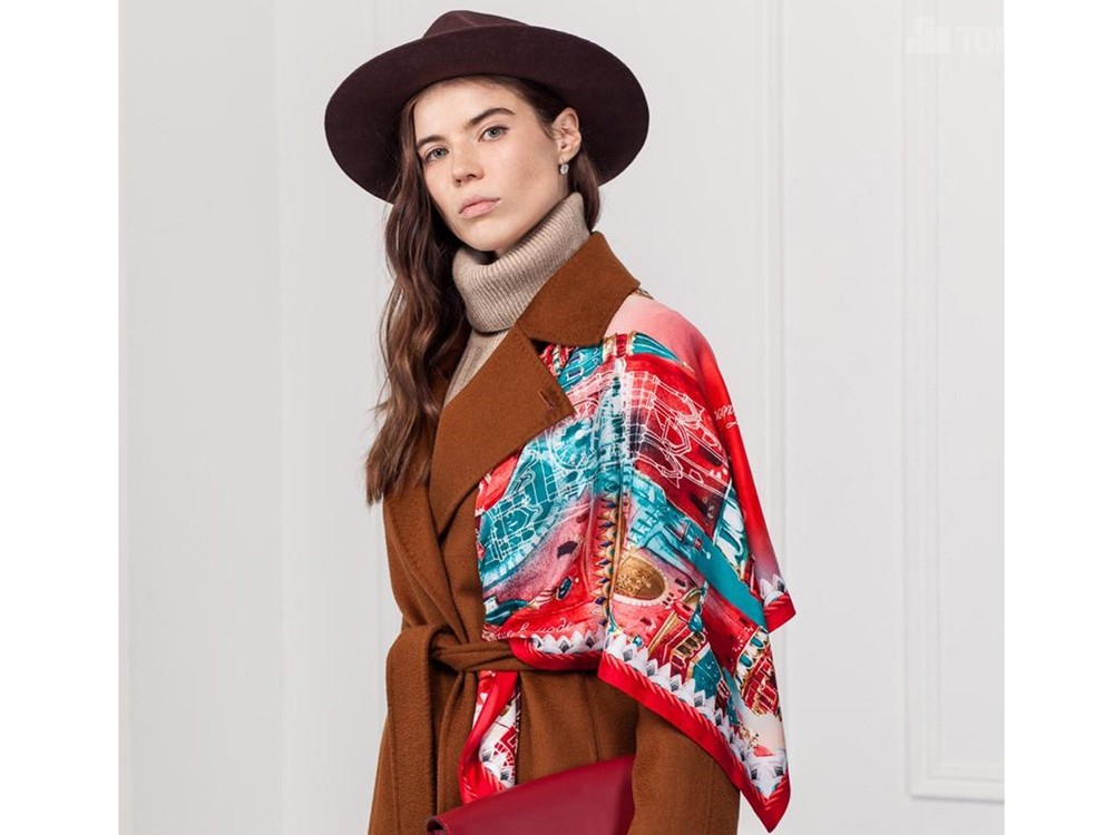 Платок Кремль - Москва - Фаберже - 3