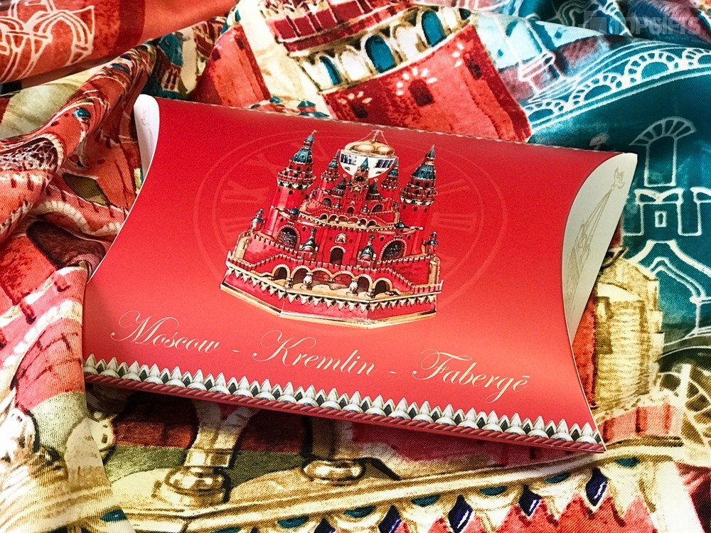 Платок Кремль - Москва - Фаберже - 5