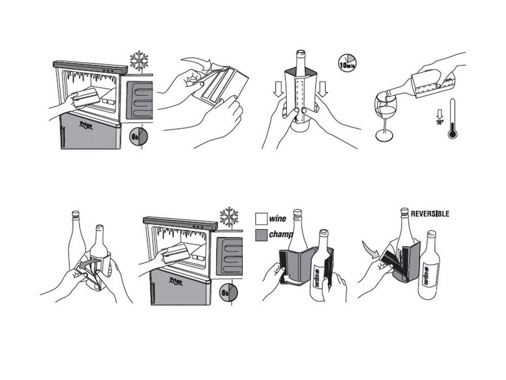 Охладитель-чехол для бутылки вина или шампанского Cooling wrap - 4