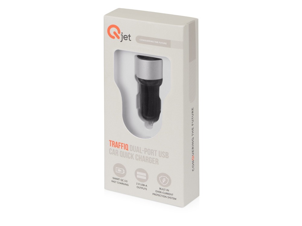 Адаптер автомобильный USB с функцией быстрой зарядки QC 3.0 TraffIQ - 6