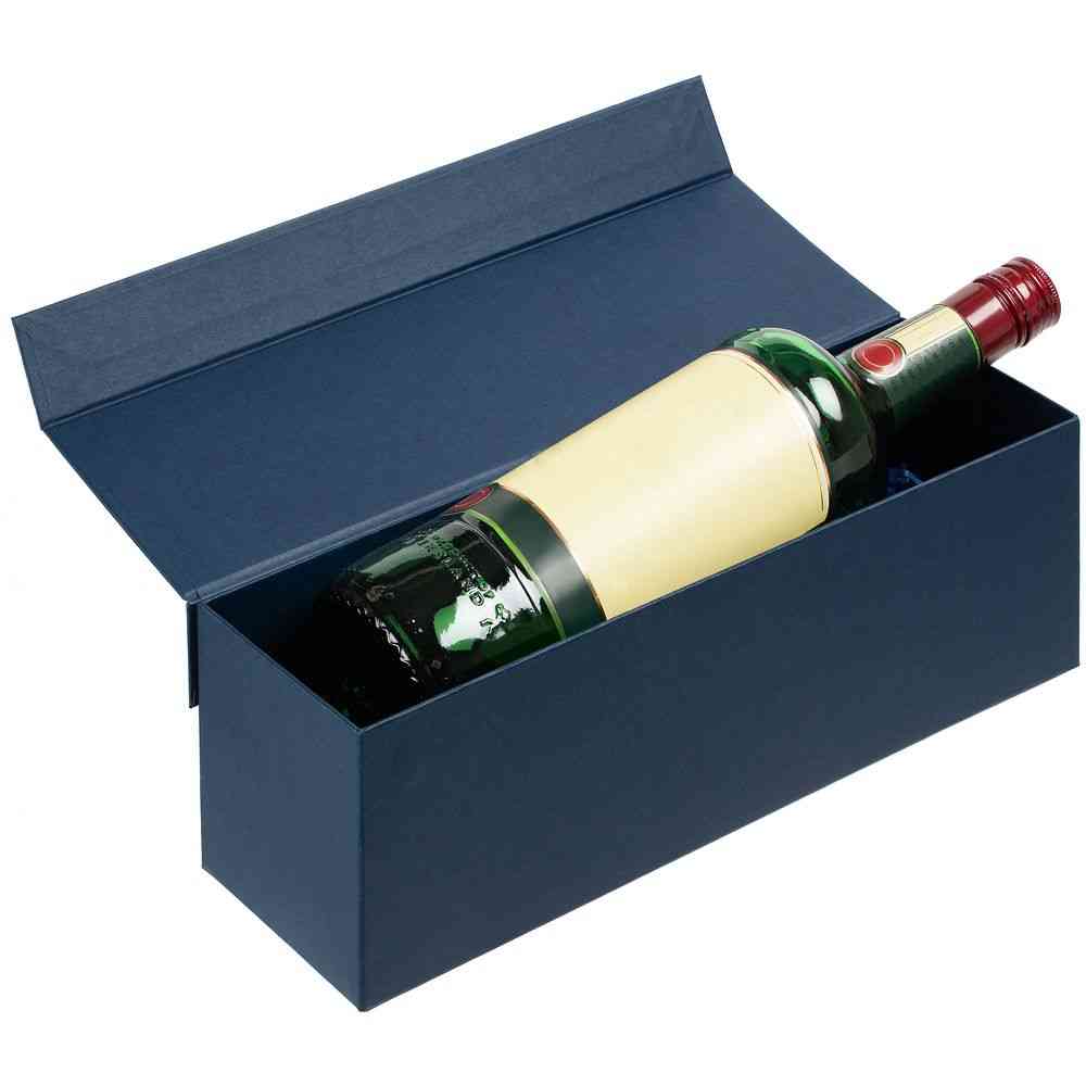 Коробка под бутылку Color Jacket, синяя - 2