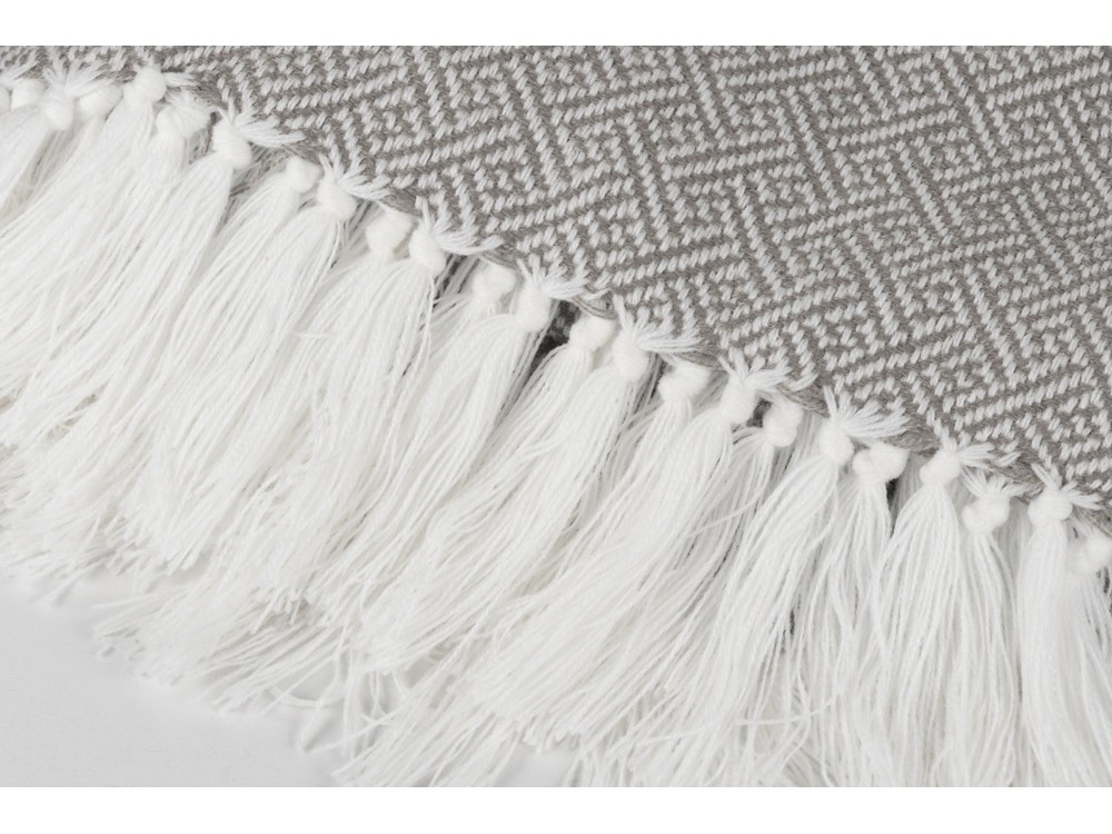 Плед акриловый с белой бахромой Tassel - 2