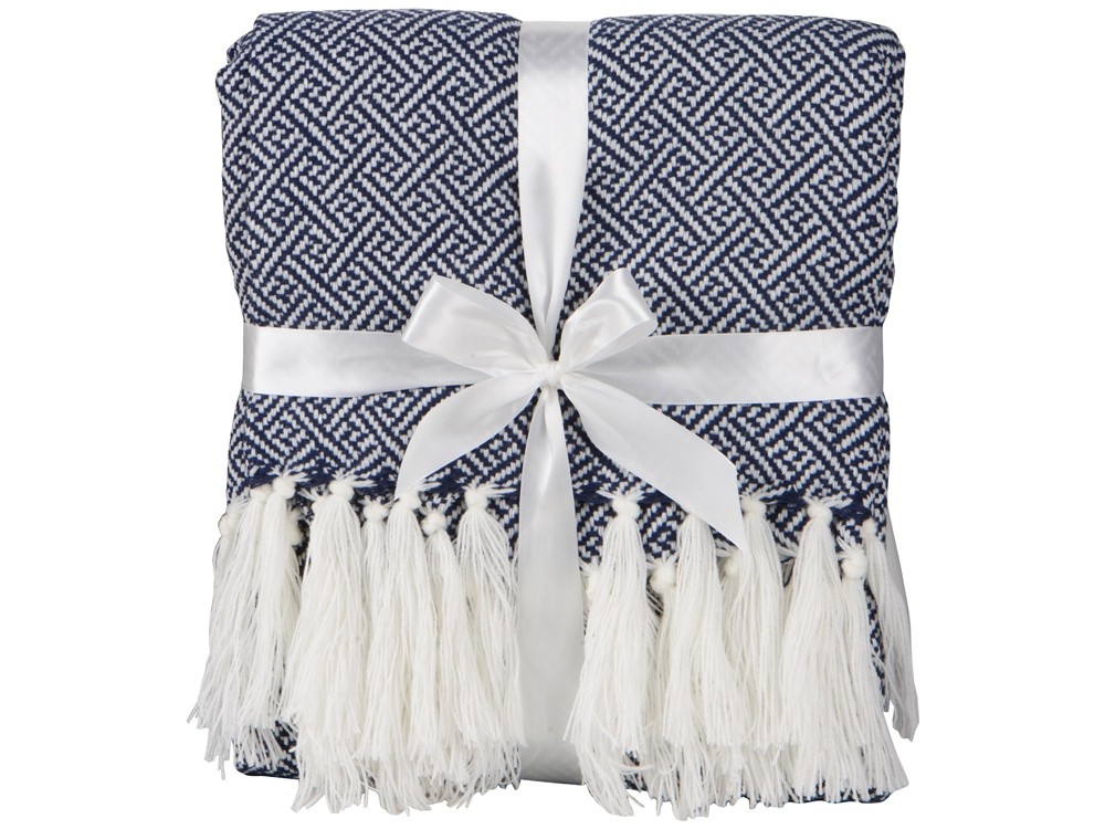 Плед акриловый с белой бахромой Tassel - 3