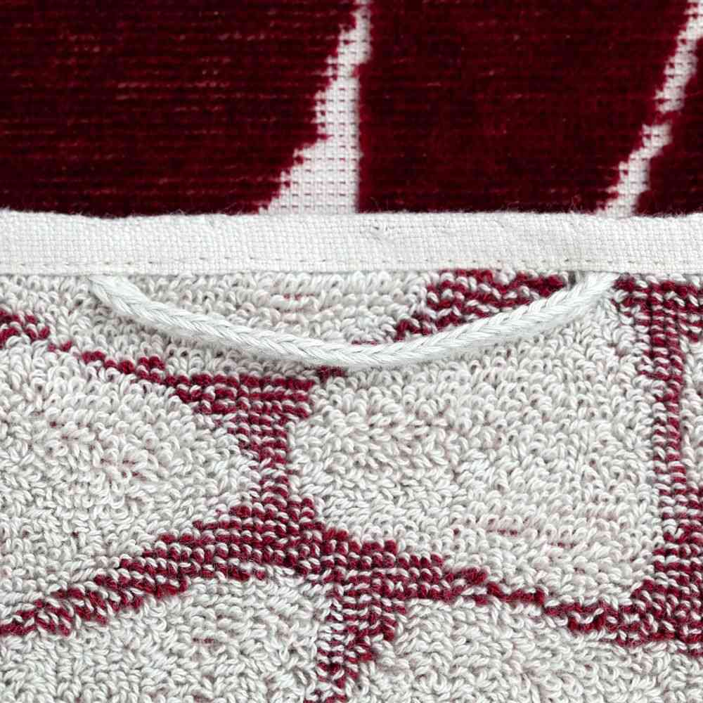 Полотенце Giraffe, малое, бежевое с бордовым - 4