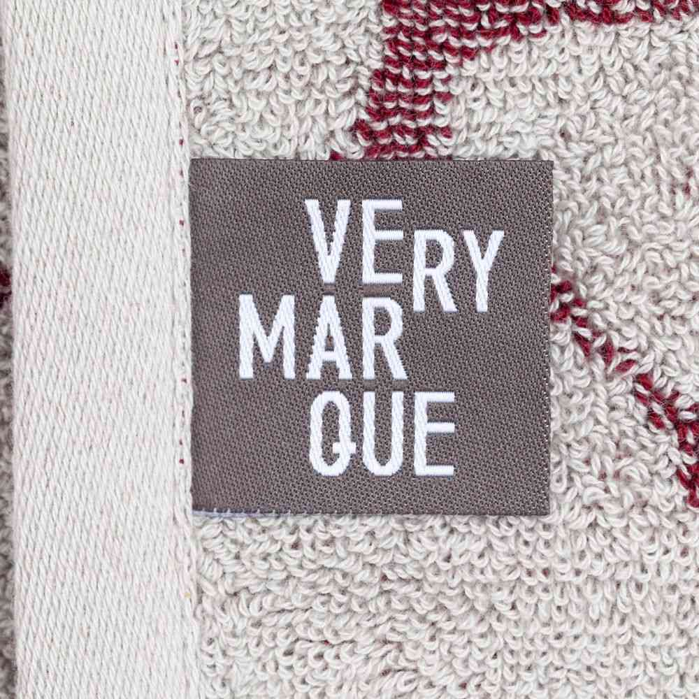 Полотенце Giraffe, малое, бежевое с бордовым - 5