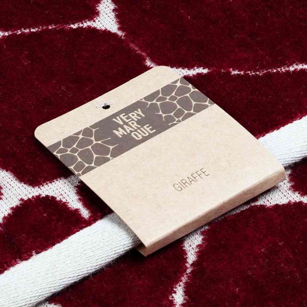 Полотенце Giraffe, малое, бежевое с бордовым - 6