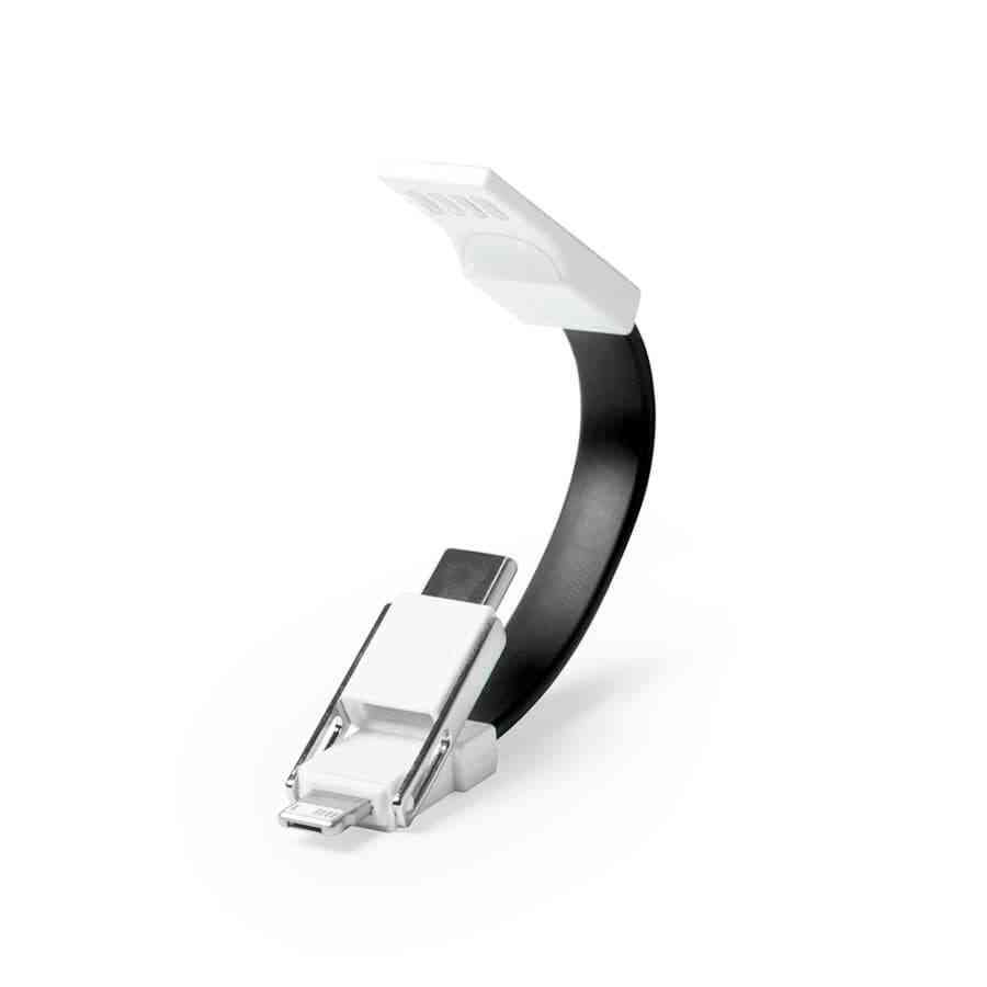 Компактный универсальный кабель для зарядки DUO-CAB, черный - 4