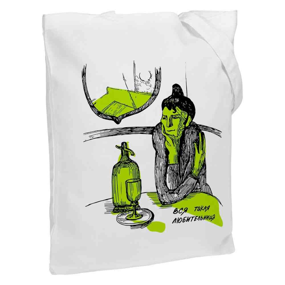 Холщовая сумка &laquo;Любительница&raquo;, молочно-белая