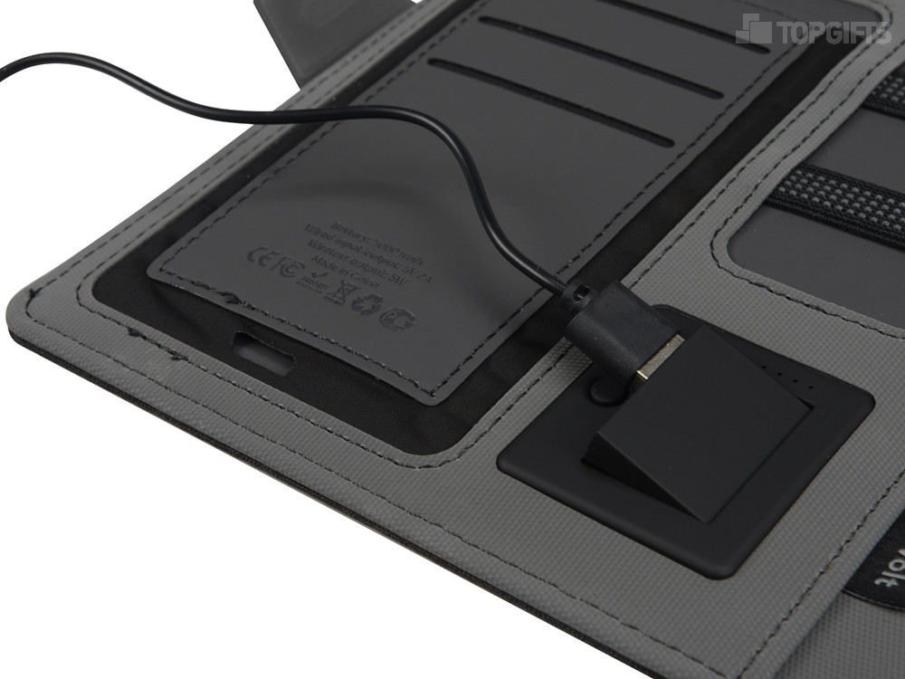 Органайзер с беспроводной зарядкой Powernote, 5000 mAh - 7