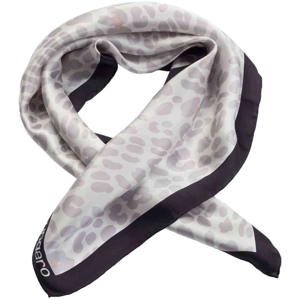 Платок Leopardo Silk, серый - 3