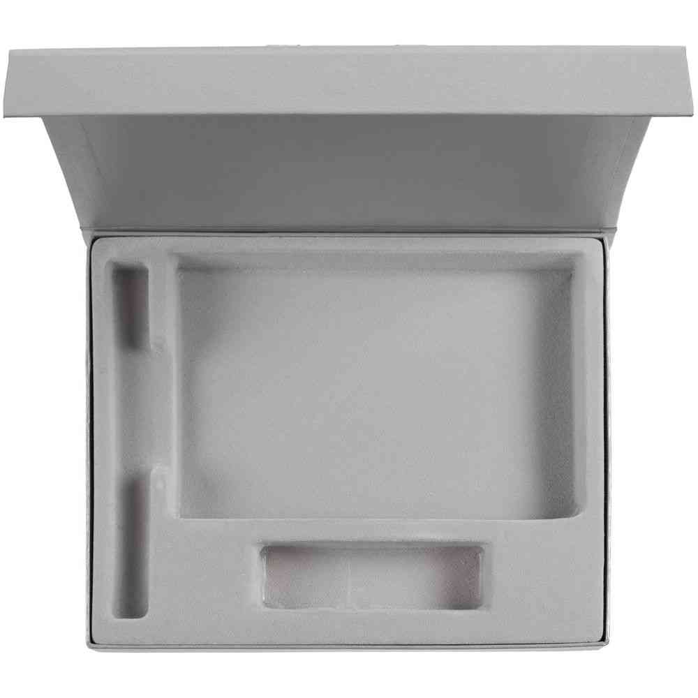 Коробка Doc под блокнот, аккумулятор и ручку, серебристая - 3