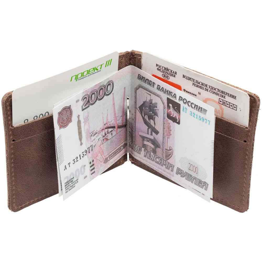 Зажим для купюр Apache, коричневый (какао) - 5