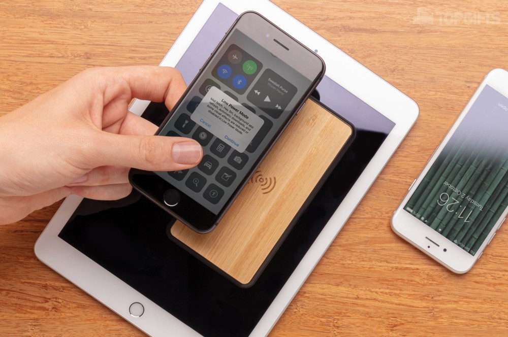 Бамбуковый беспроводной внешний аккумулятор Fashion, 8000 mAh - 9