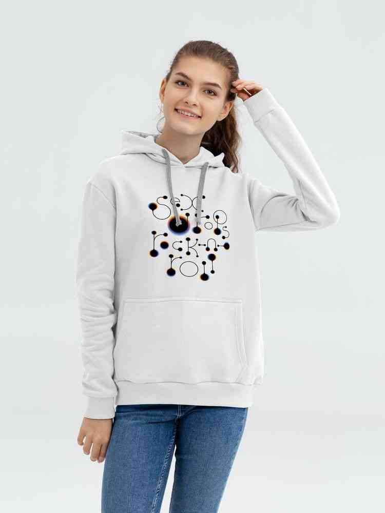 Толстовка с капюшоном No drugs, белая - 2