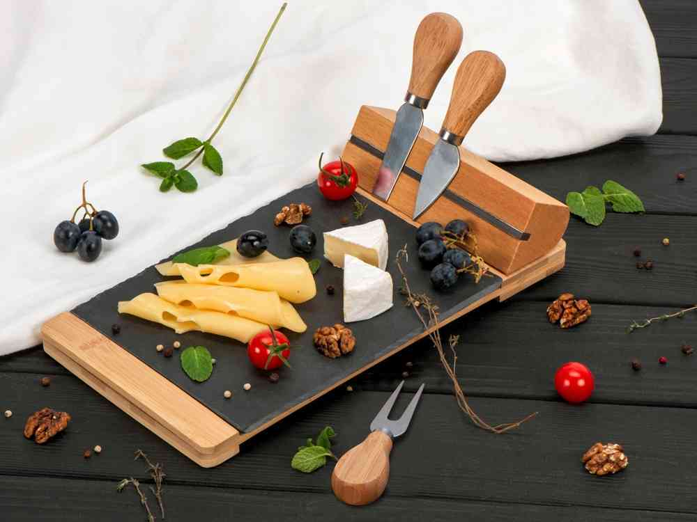 Набор для сыра из бамбука и сланца Taleggio - 3