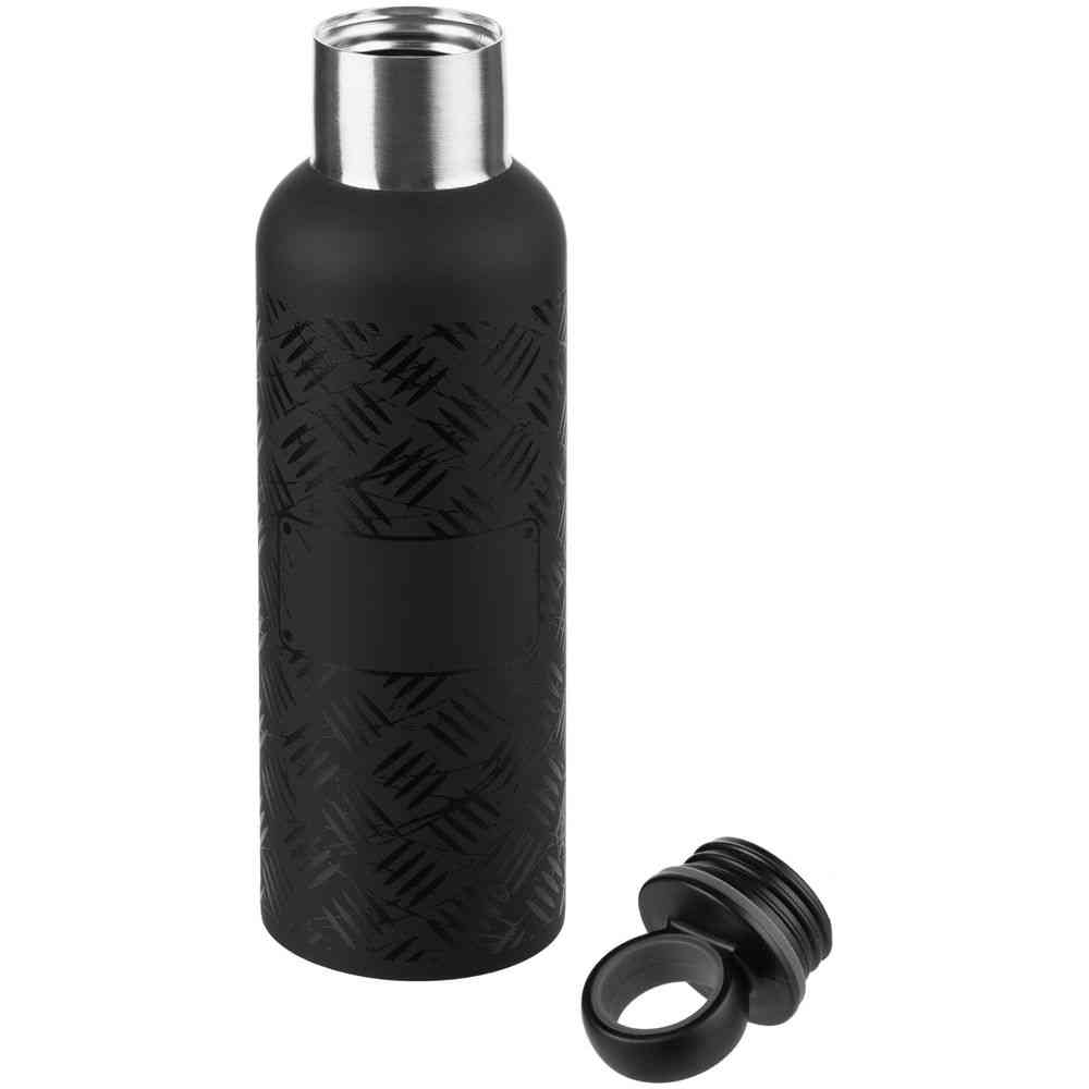 Tермобутылка Hard Work Black, черная - 2