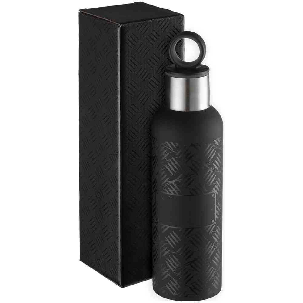 Tермобутылка Hard Work Black, черная - 3