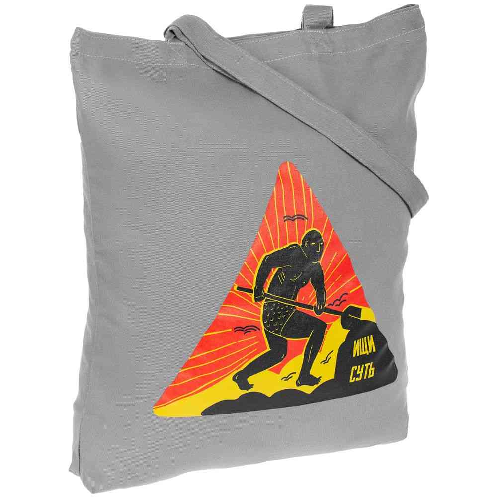 Холщовая сумка «Ищи суть», серая - 2