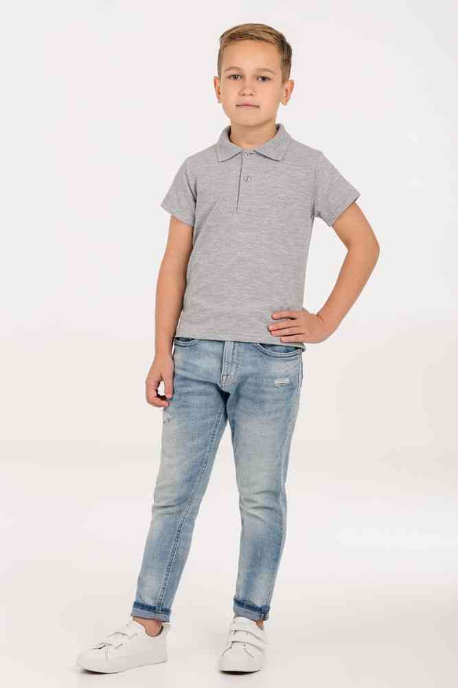 Рубашка поло детская Virma Kids, серый меланж - 5