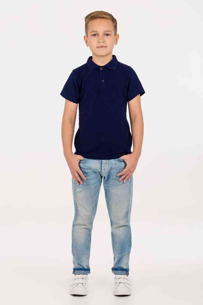 Рубашка поло детская Virma Kids, темно-синяя - 5