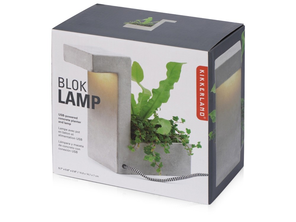 Настольная лампа из бетона Blok Lamp - 7
