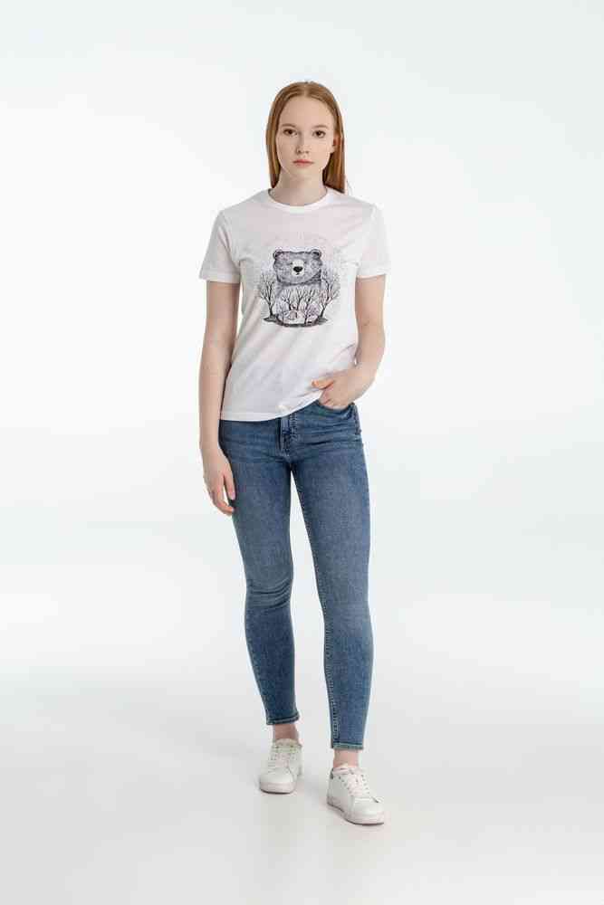 Футболка женская Bear, белая - 3