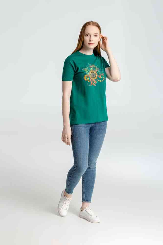 Футболка «Узор», зеленая - 5