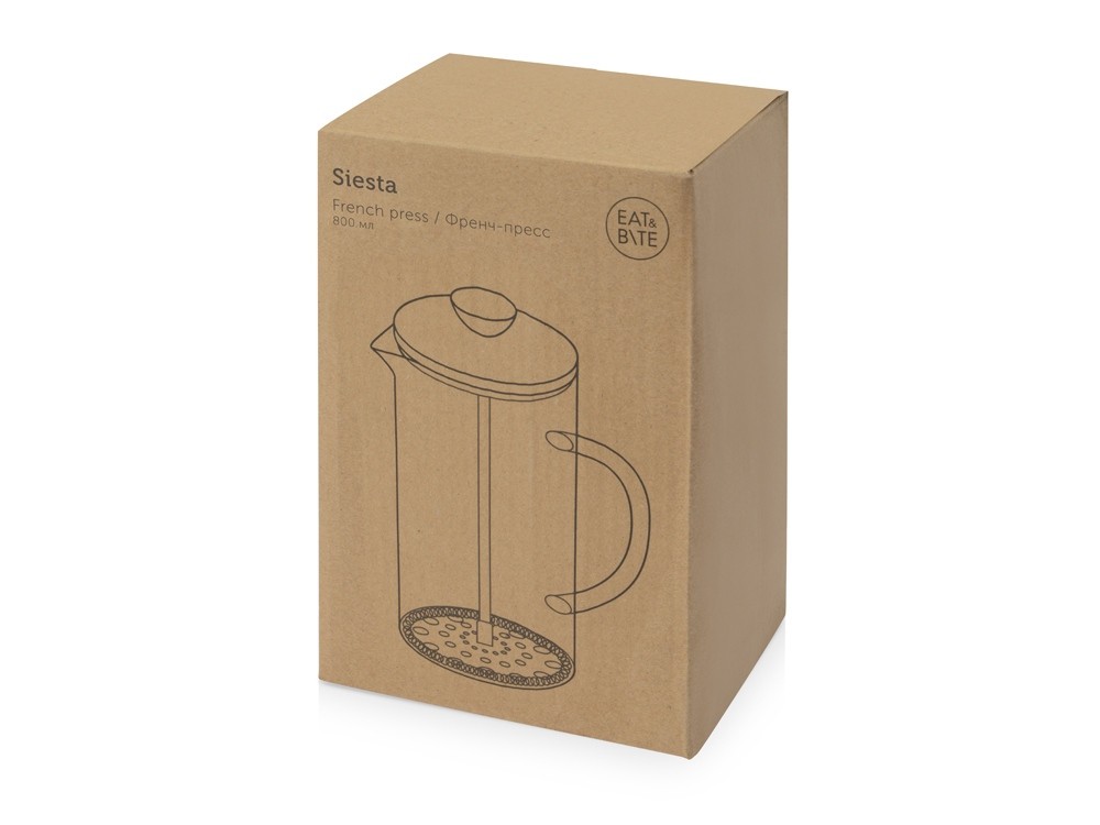 Френч-пресс с деревянной крышкой Siesta - 4