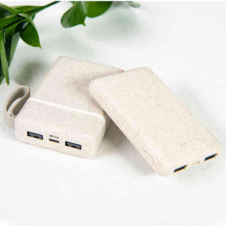 Универсальный аккумулятор WHEAT POWER 10, 10000 mAh, пластик с пшеничным волокном - 2