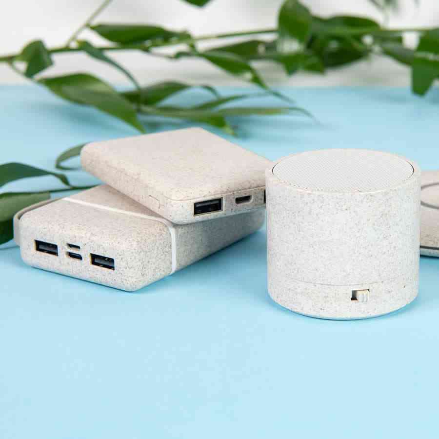 Универсальный аккумулятор WHEAT POWER 10, 10000 mAh, пластик с пшеничным волокном - 3