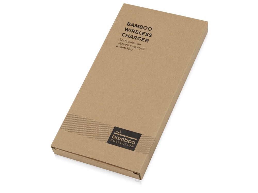 Беспроводное зарядное устройство-органайзер из бамбука Timber - 6