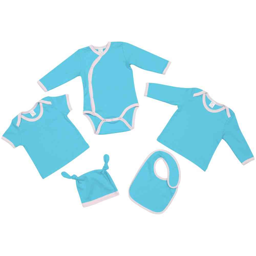 Футболка детская с длинным рукавом Baby Prime, бирюзовая с розовым - 2