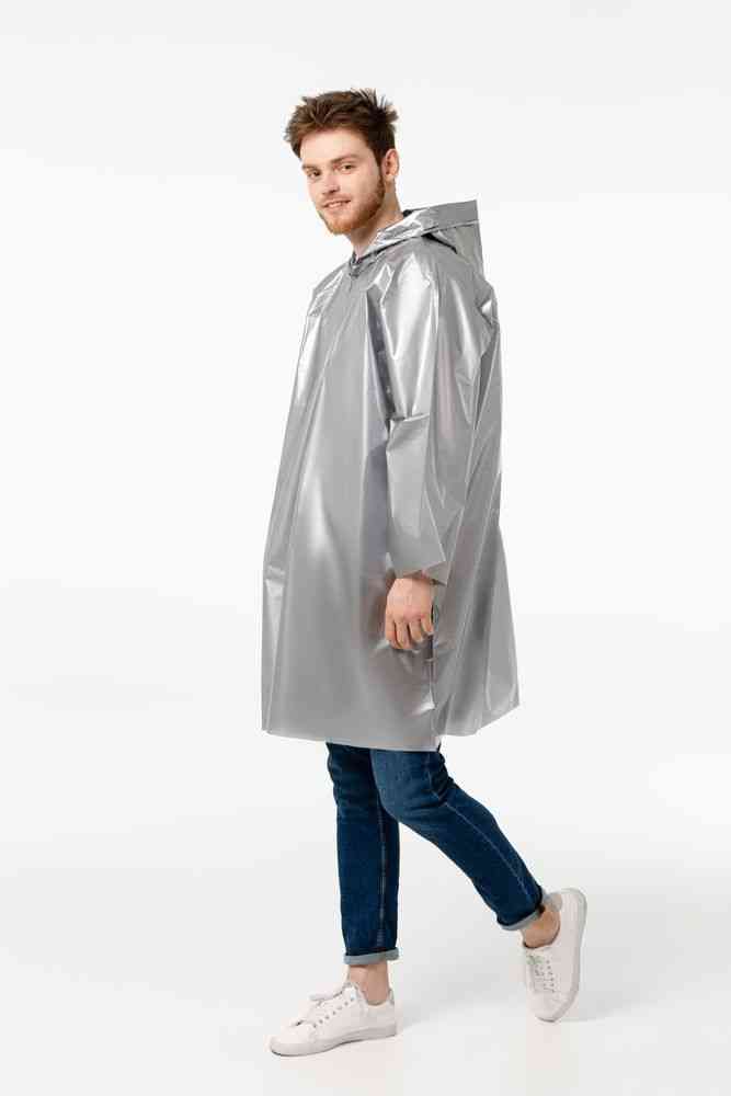 Дождевик-плащ CloudTime, серебристый - 6