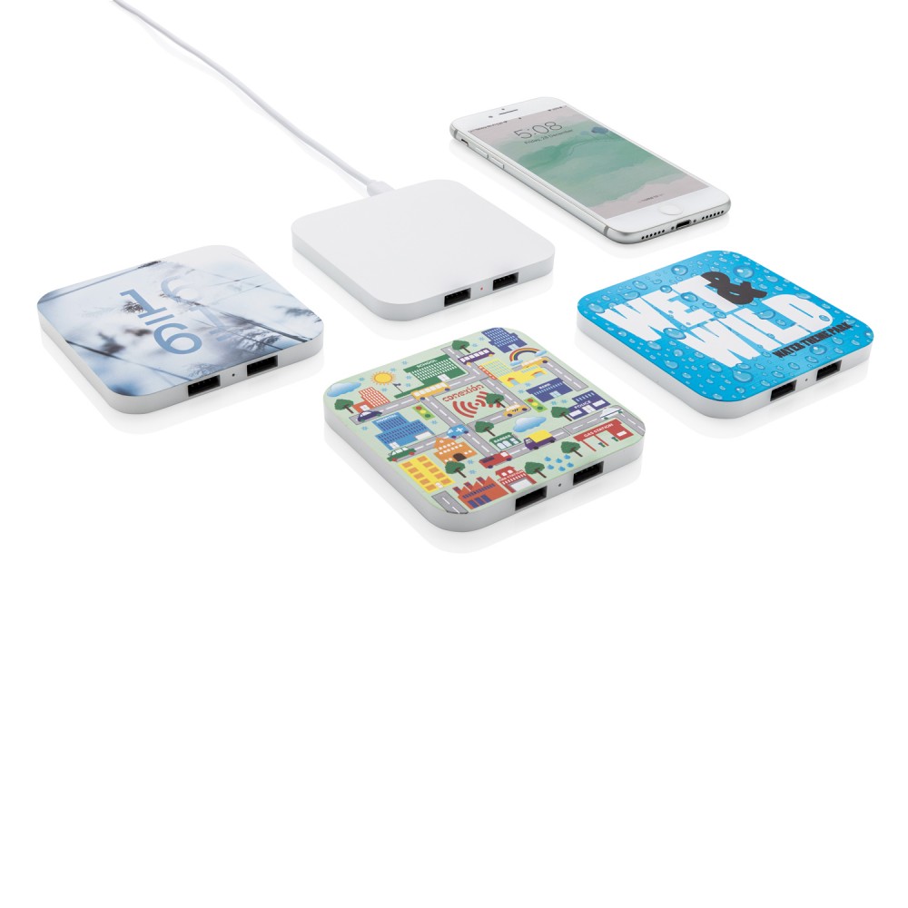 Док-станция Square для беспроводной зарядки 10 Вт с USB-портами - 6