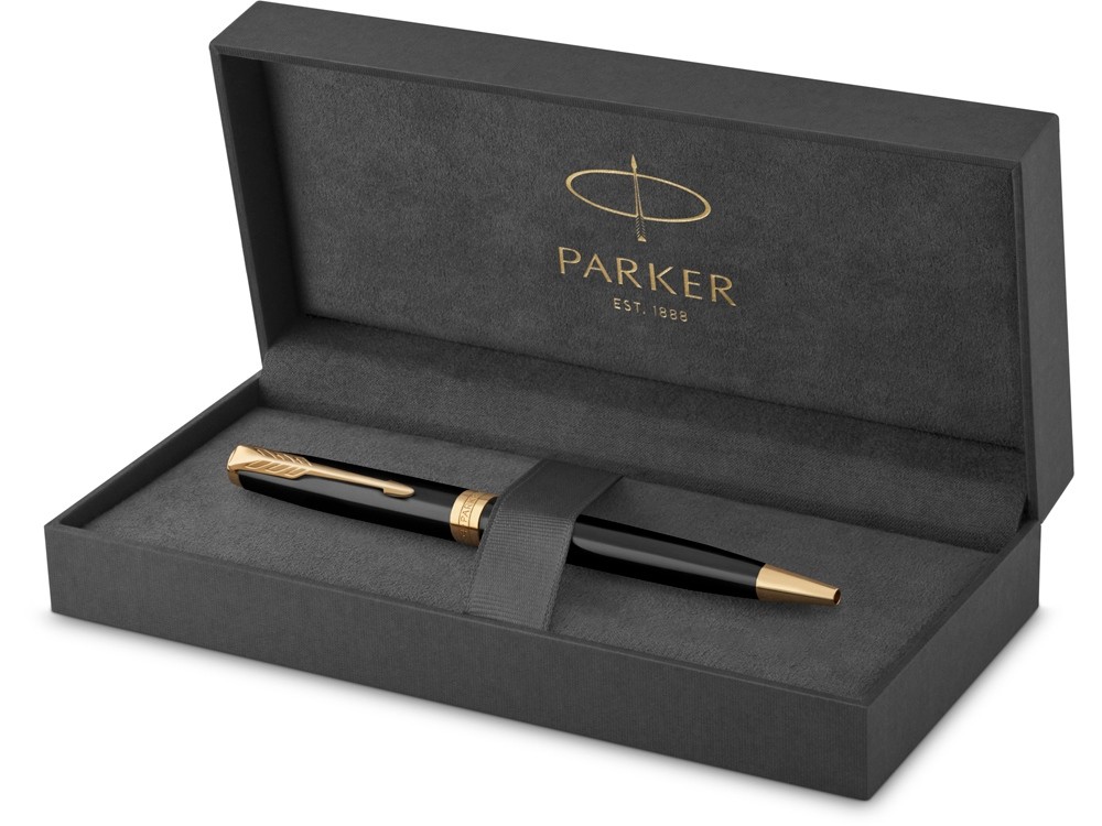 Ручка шариковая Parker Sonnet Core Black Lacquer GT - 4