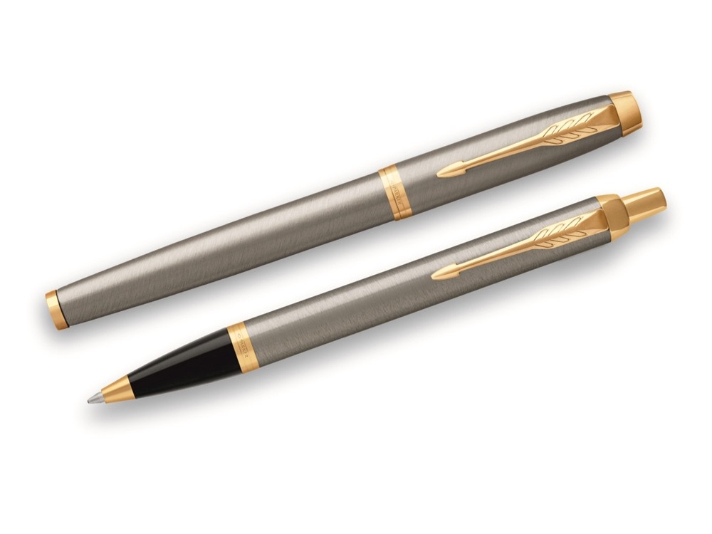 Набор Parker IM Core Brushed Metal GT: ручка шариковая, ручка роллер - 2
