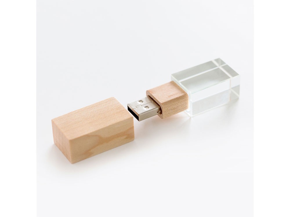USB 2.0- флешка на 2 Гб кристалл дерево - 2