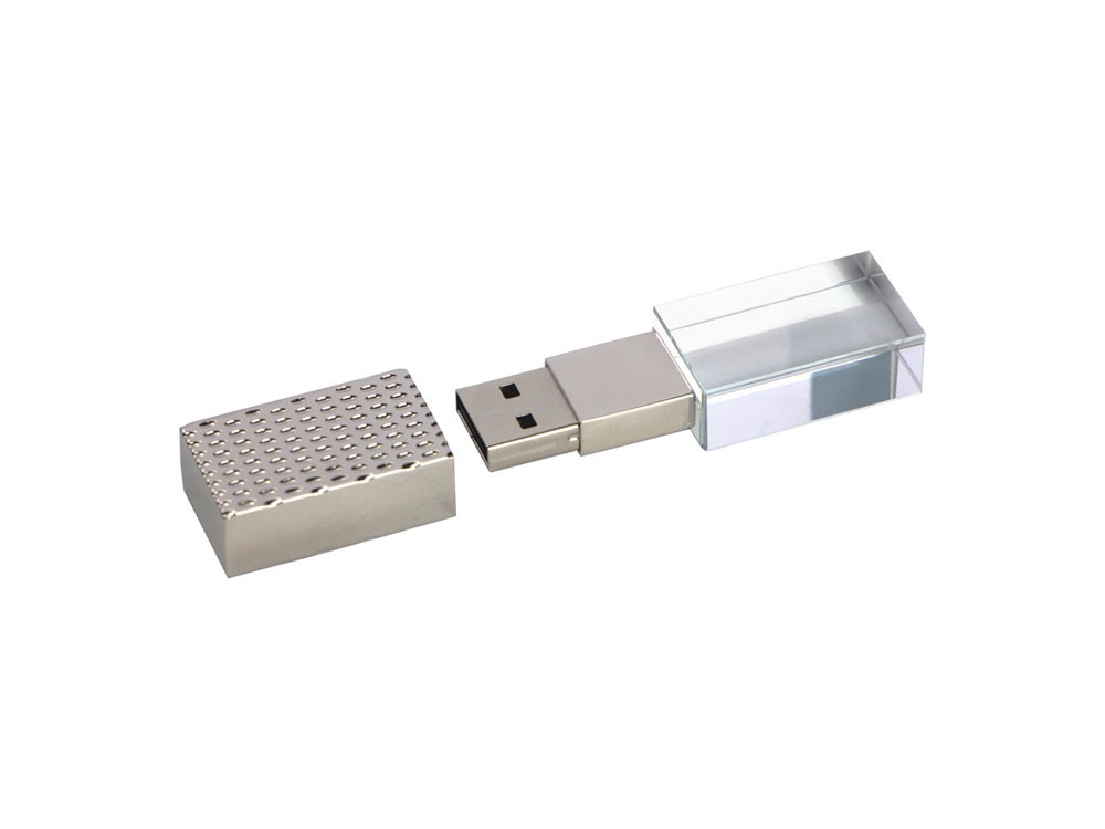 USB 2.0- флешка на 2 Гб кристалл в металле - 2